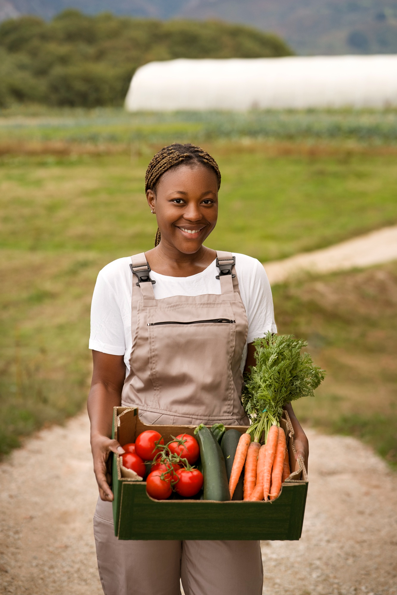 Person with vegetables
